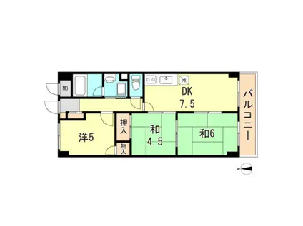 ベルトピア西明石7(3DK/5階)の間取り写真