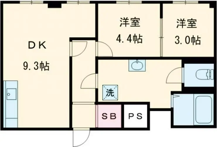 プチモンド子安 4階階 間取り