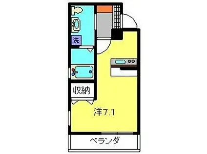 横浜元町ガーデン光國(ワンルーム/3階)の間取り写真