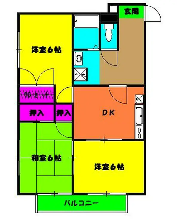 ハートピア小林 2階階 間取り