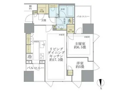 三田ガーデンヒルズサウスヒル(3LDK/13階)の間取り写真