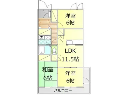 フォレストヒルズ(3LDK/4階)の間取り写真