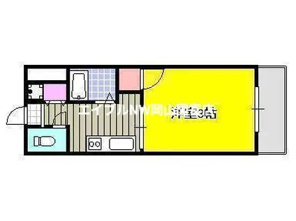 グリーンパーク賞田(1K/4階)の間取り写真