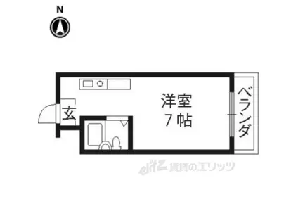 ル・マインハウス(ワンルーム/2階)の間取り写真