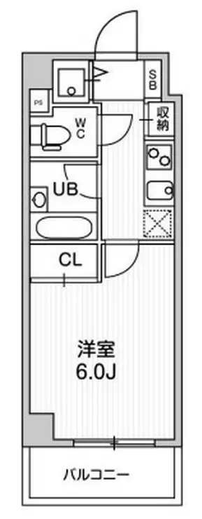 コンシェリア新橋 6階階 間取り