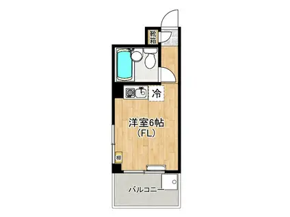 宮崎台フラッツ(ワンルーム/3階)の間取り写真