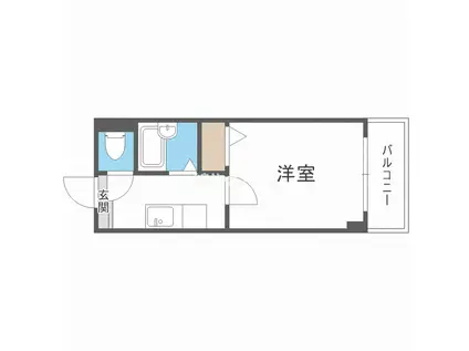 シティライフエステート難波南(1K/11階)の間取り写真