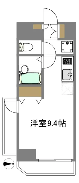 エスコート麻布十番 7階階 間取り