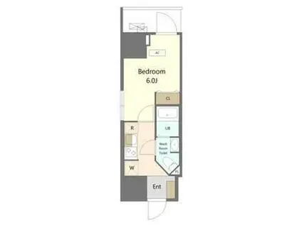 ALIVIS船橋イースト・ウエスト(1K/4階)の間取り写真