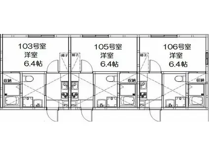 クロ コート(1K/1階)の間取り写真