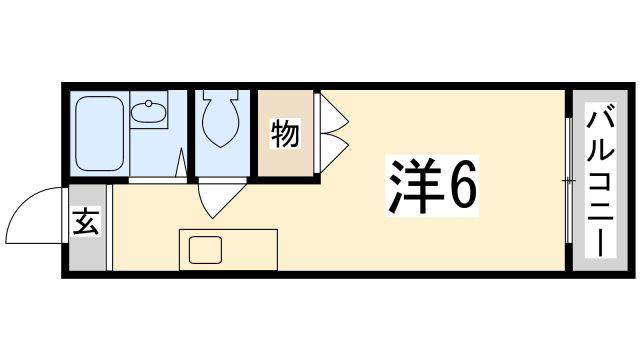 グランサレ(ワンルーム/1階)の間取り写真