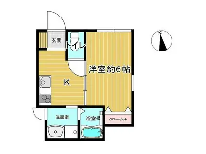 MEDUSE(1DK/1階)の間取り写真