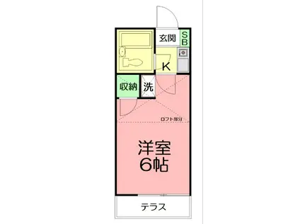 コートビレッジ相武台(1K/1階)の間取り写真