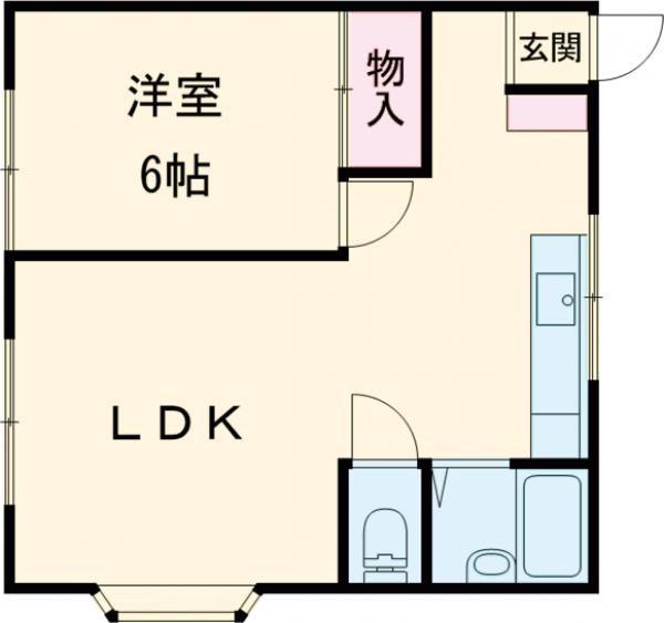 パークサイド麻里布(1LDK/1階)の間取り写真
