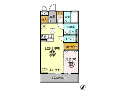 PRINCESSI・II(1LDK/1階)の間取り写真