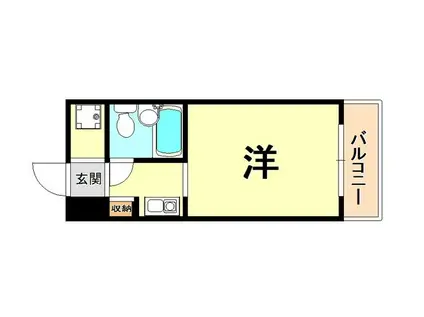カサベラ岡本(ワンルーム/4階)の間取り写真