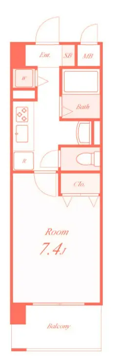 シャンブル蒔田 3階階 間取り