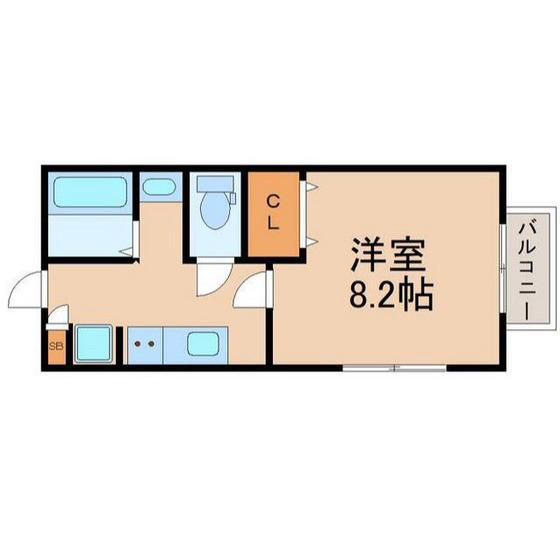 アスコット堤町(1K/1階)の間取り写真