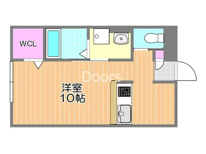 MINETTE(1K/1階)の間取り写真