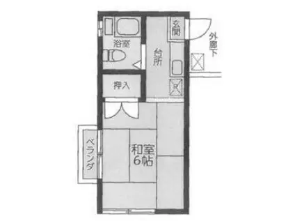 ハイツコンノ(1K/2階)の間取り写真