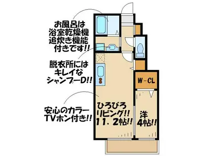 グランモア千歳烏山(1LDK/1階)の間取り写真