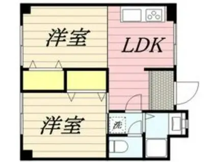 セレス駅南(1LDK/4階)の間取り写真