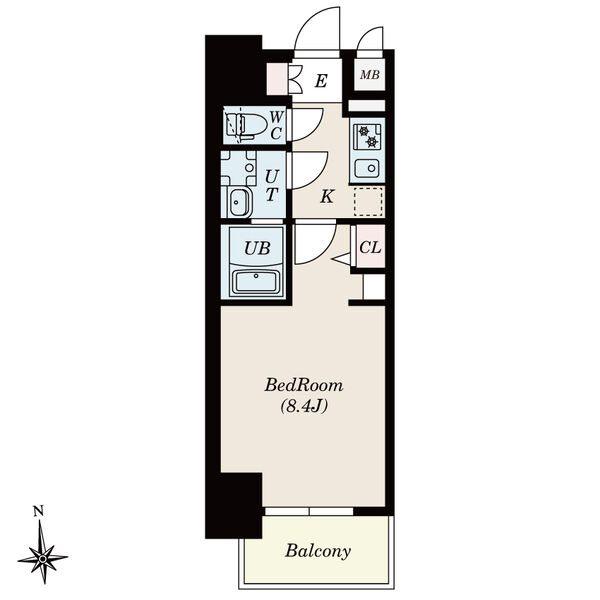 S-RESIDENCE尾頭橋BEAUTE(1K/5階)の間取り写真
