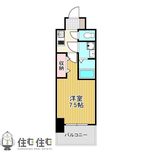S-RESIDENCE豊田AVANTA(1K/7階)の間取り写真