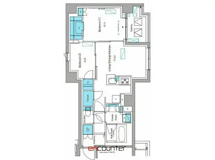 ブラウ大森(2LDK/6階)の間取り写真