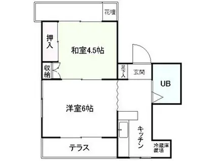 エクセル春岡(2K/1階)の間取り写真