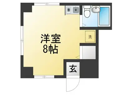 新HIM(ワンルーム/3階)の間取り写真