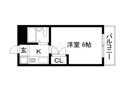 シティパレス京都東山(ワンルーム/2階)の間取り写真