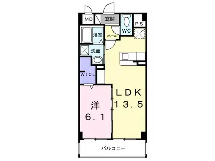 MAISONTRUSTONE(1LDK/3階)の間取り写真