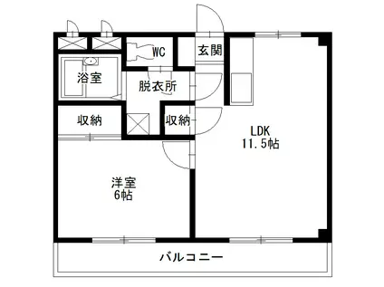 パンプキン(1LDK/1階)の間取り写真
