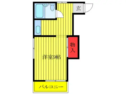 VILLA三ノ輪A(1K/2階)の間取り写真