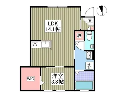 アニマル キングダム(1LDK/2階)の間取り写真