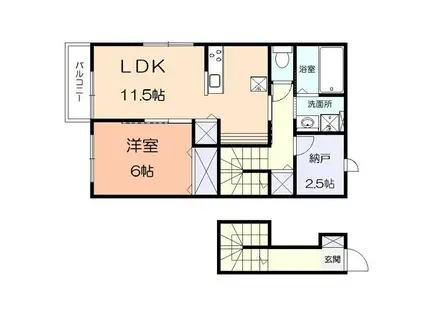 グランルーチェ(1SLDK/2階)の間取り写真