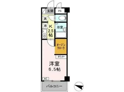 湘南ABS I(1K/3階)の間取り写真