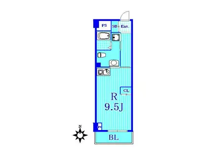 ロータス新川崎(ワンルーム/2階)の間取り写真