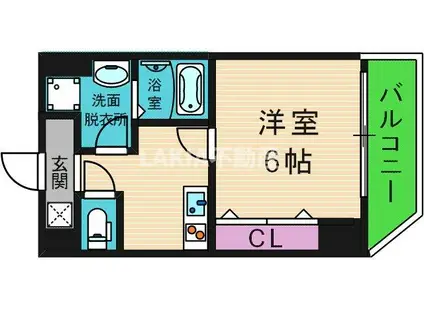 DWELL GALAXY(1K/4階)の間取り写真