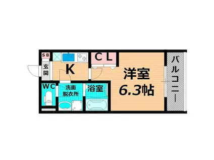 SERIE太子橋(1K/4階)の間取り写真
