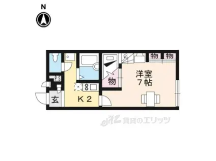 レオパレス冨田Ⅳ(1K/2階)の間取り写真