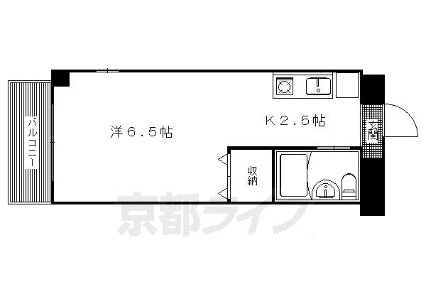 アブレスト岩倉(1K/1階)の間取り写真