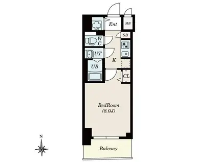 CREST TAPP新栄(1K/5階)の間取り写真