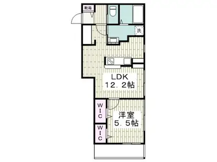 MOANAモアナ(1LDK/2階)の間取り写真