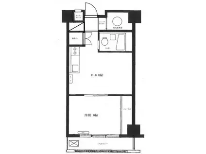 後楽園ビューハイツ(1DK/12階)の間取り写真