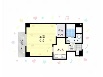 2HEVE(1K/6階)の間取り写真