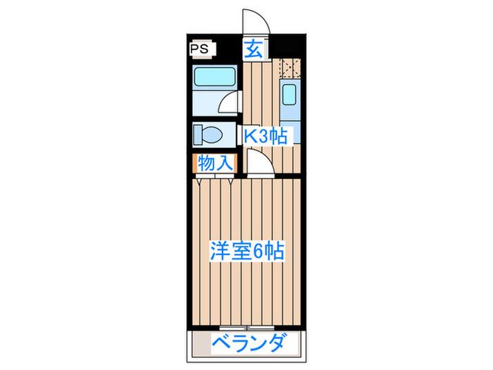 コーポラス清京(1K/2階)の間取り写真
