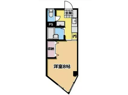 柏木ハイツ(1K/1階)の間取り写真