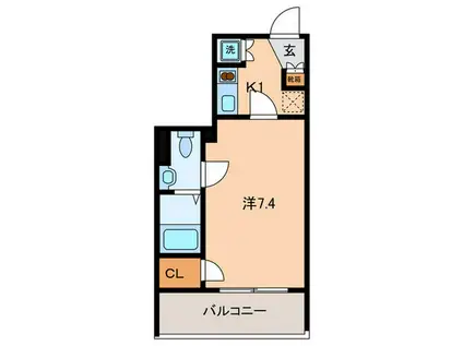 ADEN麻布十番(1K/10階)の間取り写真
